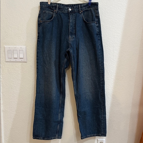 Zara Other - Zara Men's Dark Blue light wash,wide leg baggy denim pants